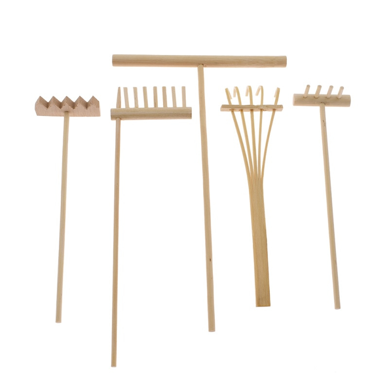 Zen Garden Rakes Bamboo Tools (5pcs)