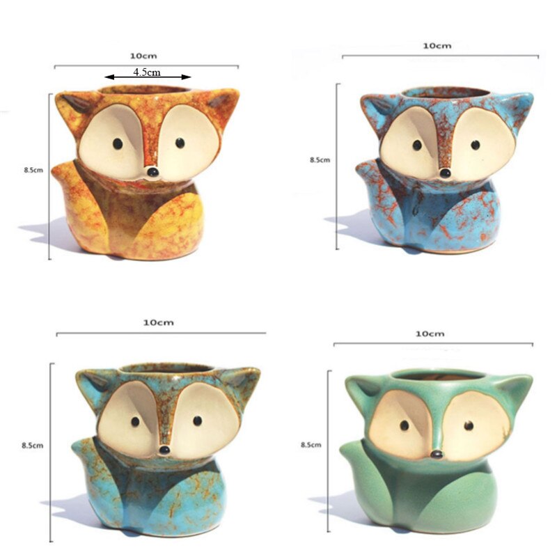 Fox Planter Ceramic Succulent Pot