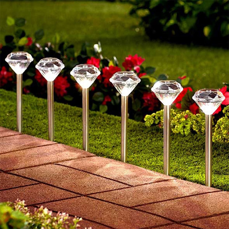 Solar Sidewalk Lights Diamond Shape