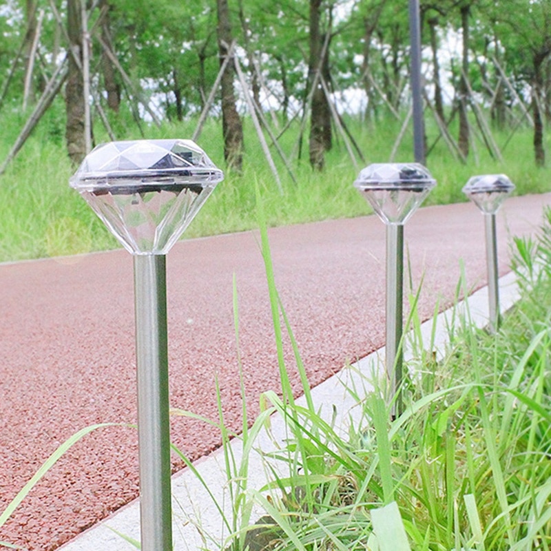 Solar Sidewalk Lights Diamond Shape