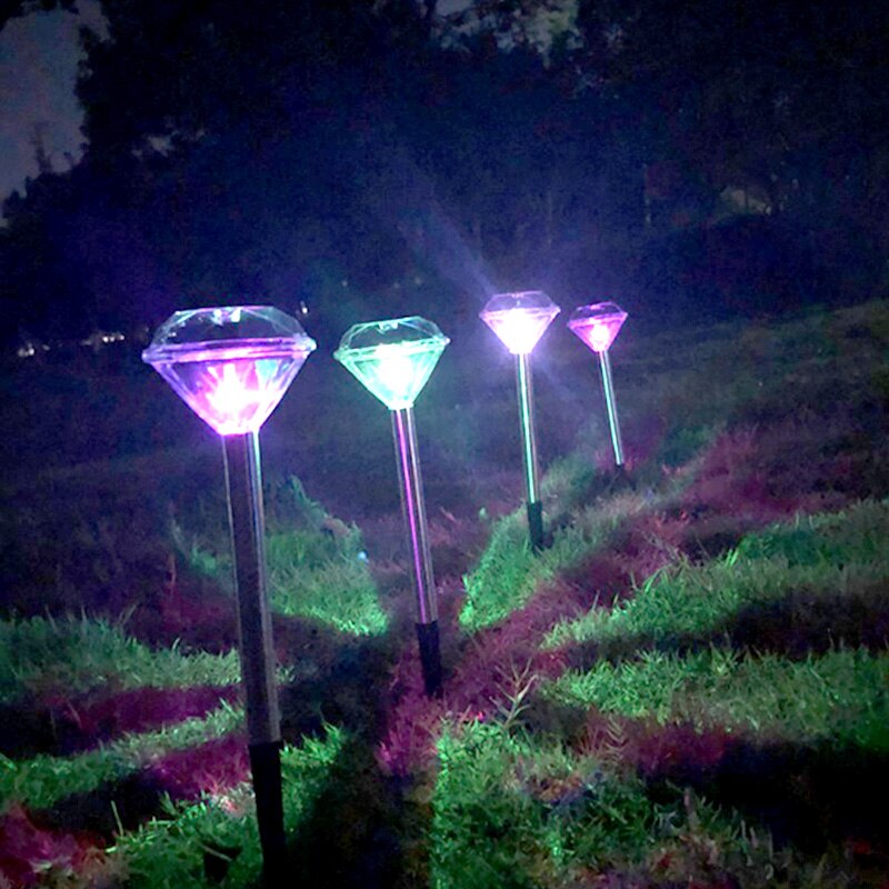 Solar Sidewalk Lights Diamond Shape