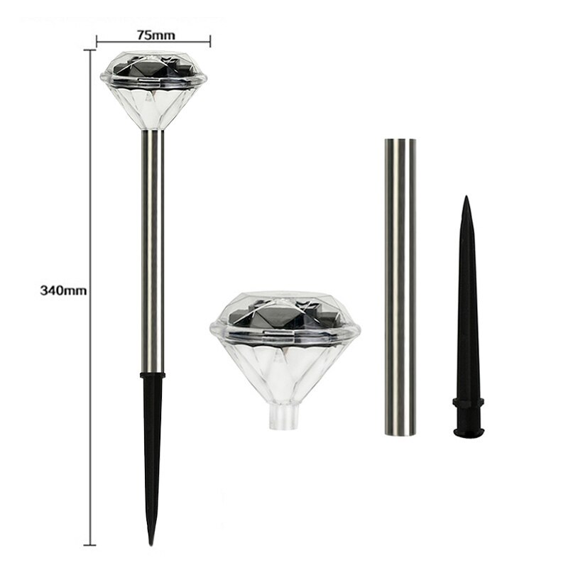 Solar Sidewalk Lights Diamond Shape