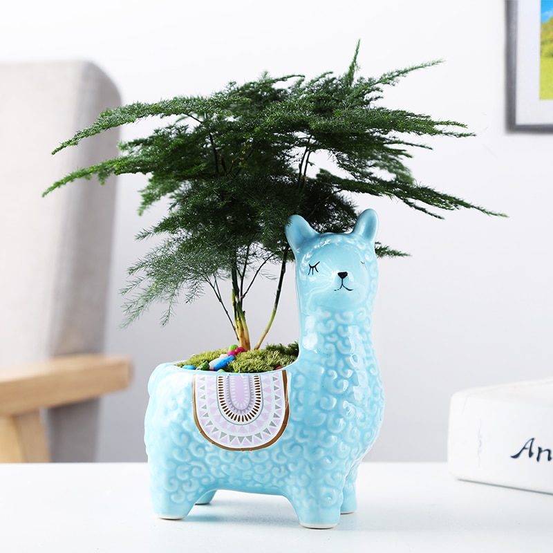 Llama Plant Pot Ceramic Planter