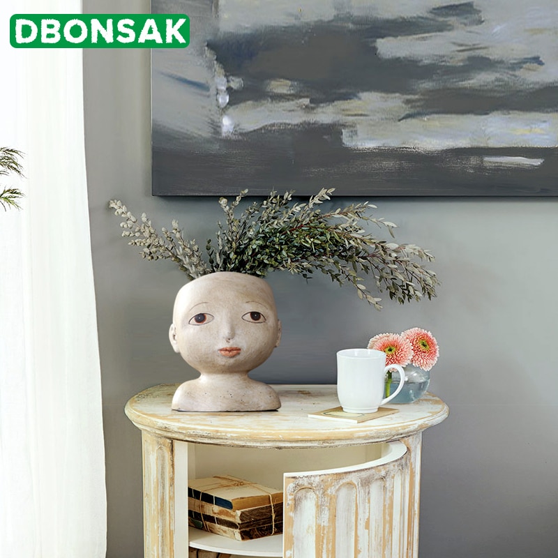 Head Flower Pot Home Decoration