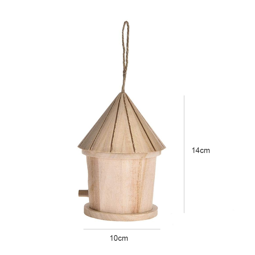 Wooden Bird House Hanging Nest