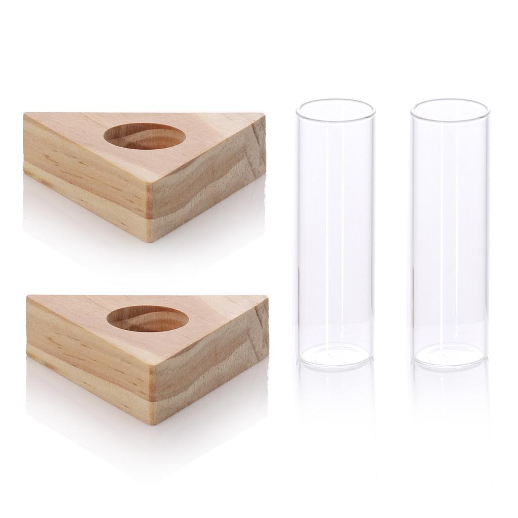 Tube Vase Glass Home Decor Set