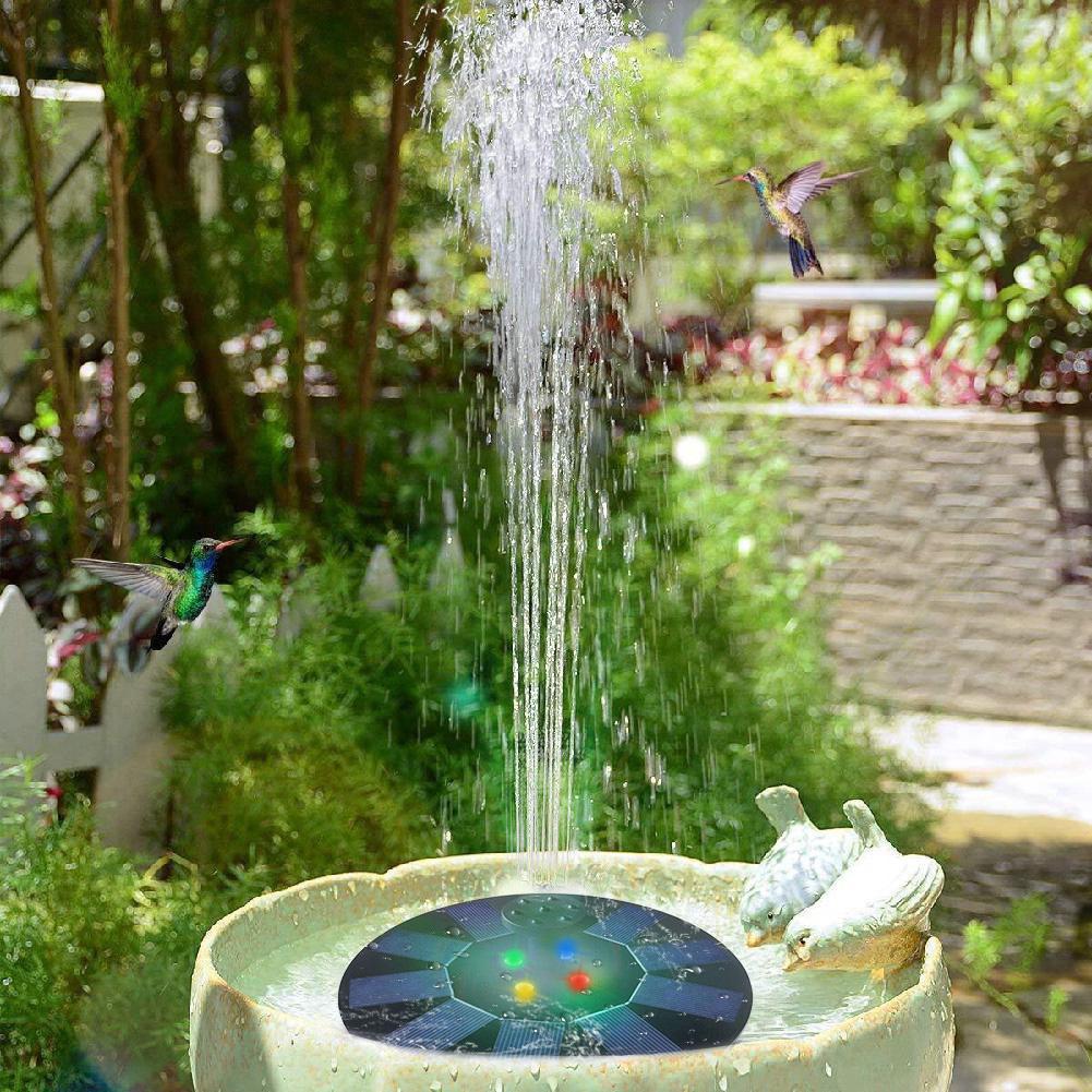 Solar Powered Water Fountain Garden Decor