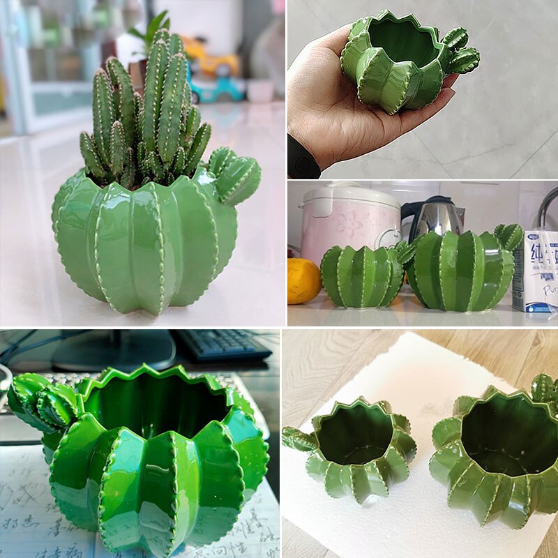 Cactus Pot Ceramic Home Decor