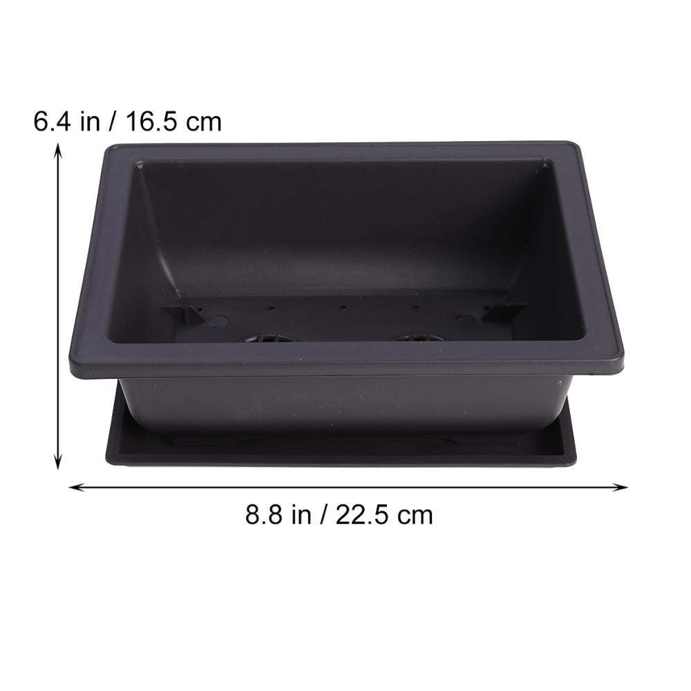 Plastic Bonsai Pots with Trays (3pcs)