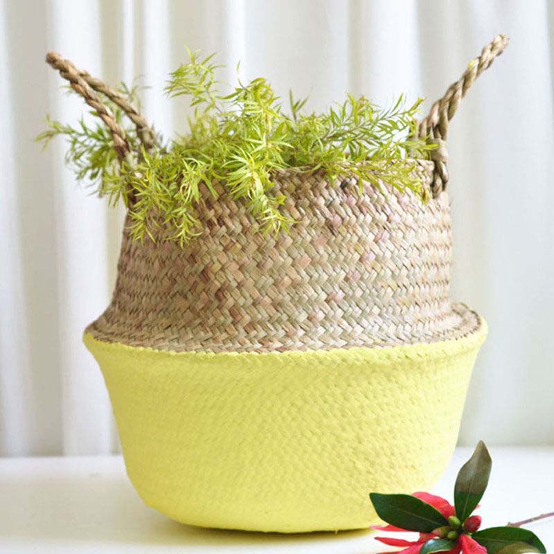 Rattan Plant Pot Straw Weave Basket