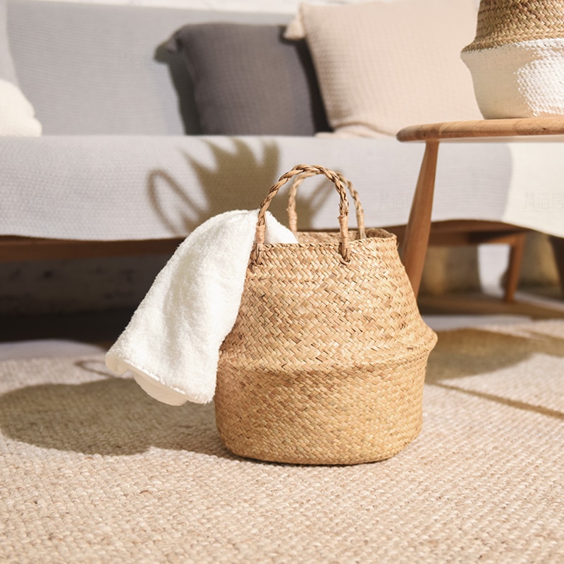 Rattan Plant Pot Straw Weave Basket