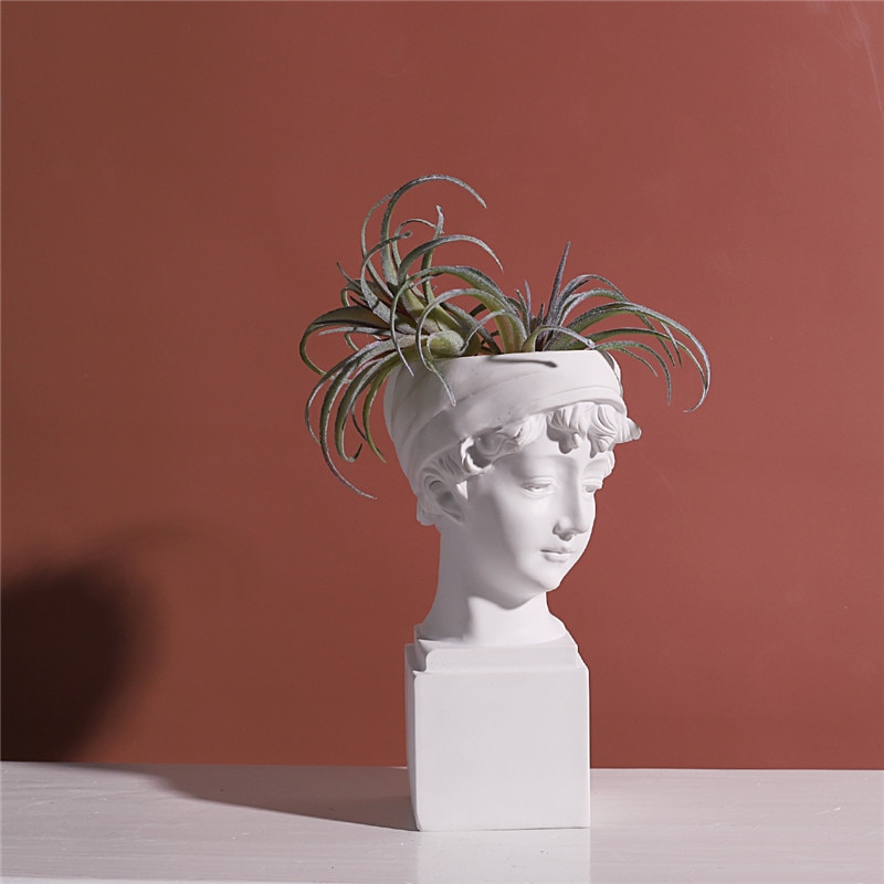 Head Planter Pot Greek-inspired Design
