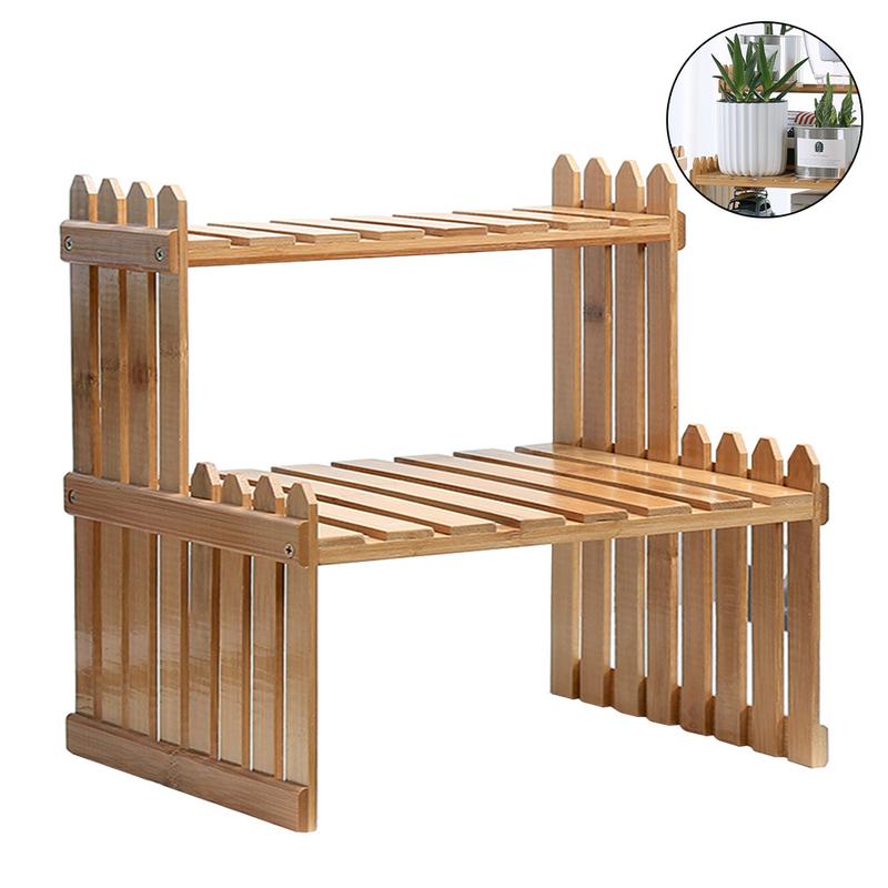 Plant Shelf Wooden Pot Rack