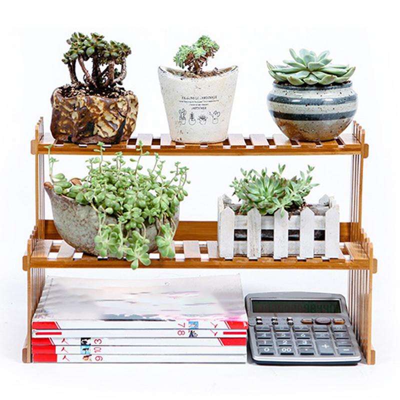 Plant Shelf Wooden Pot Rack