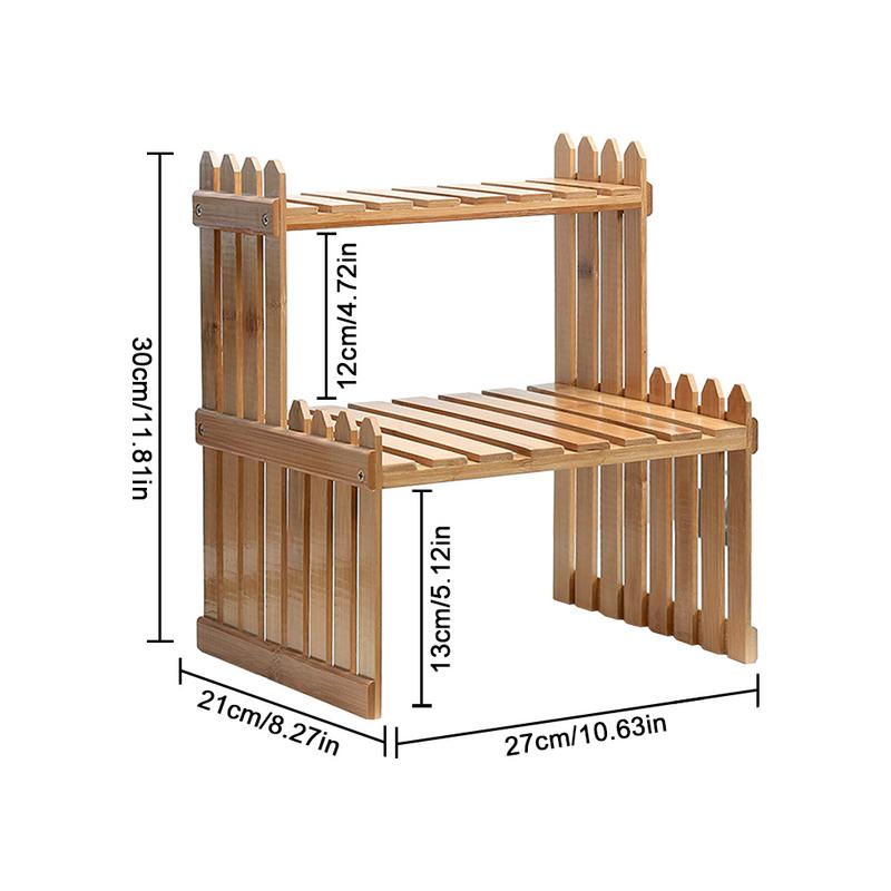 Plant Shelf Wooden Pot Rack