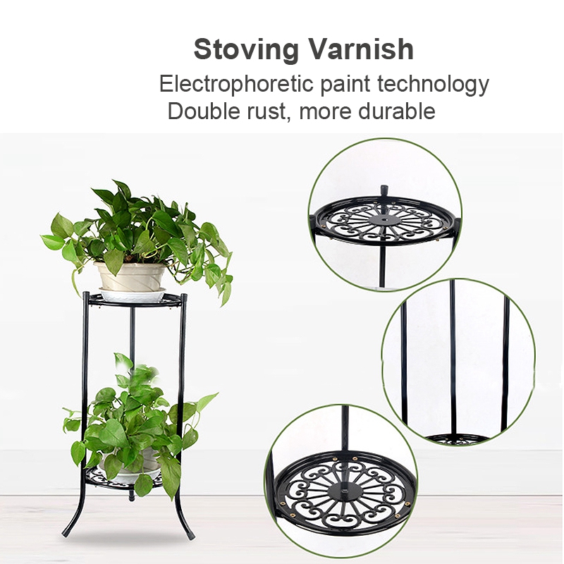 Flower Pot Stand Two-Tier Rack