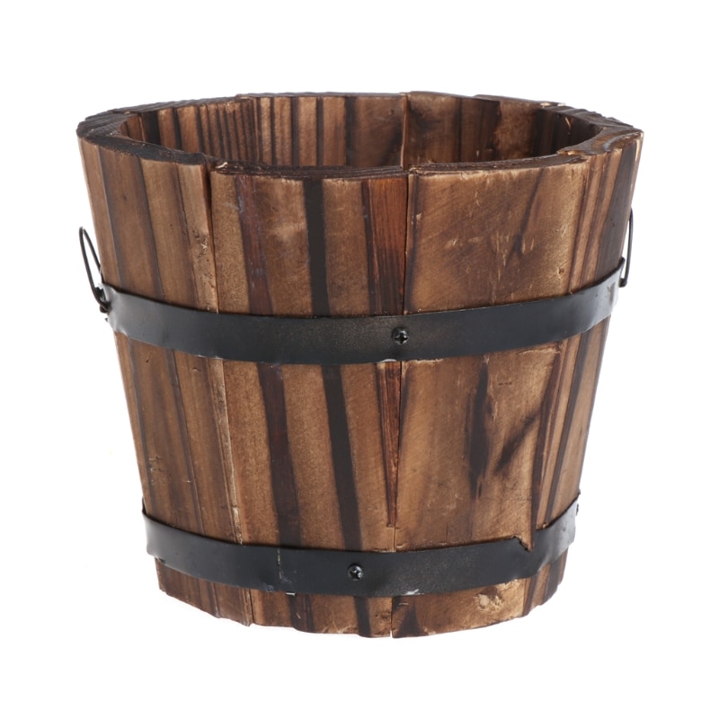 Wooden Flower Pot Garden Accessory