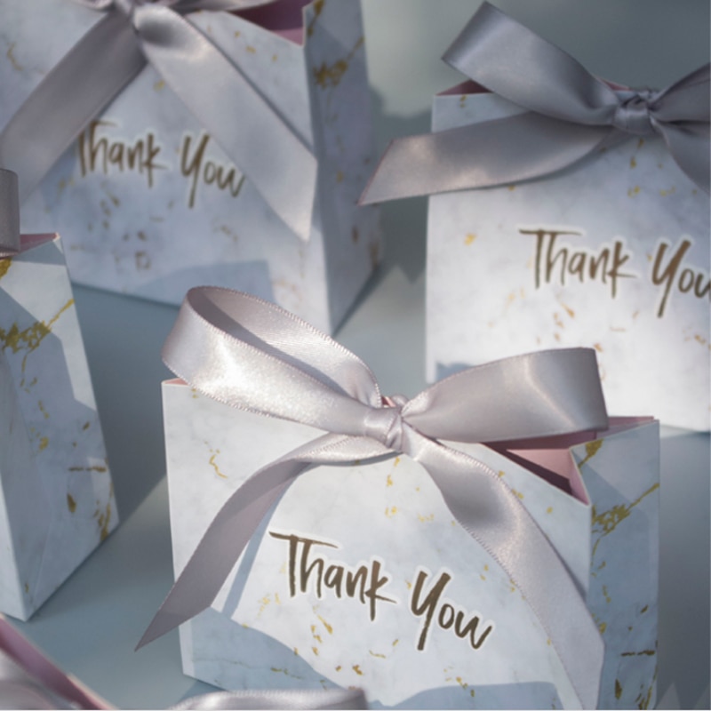 Marble Design Thank You Gift Box (Set of 20/50/100)
