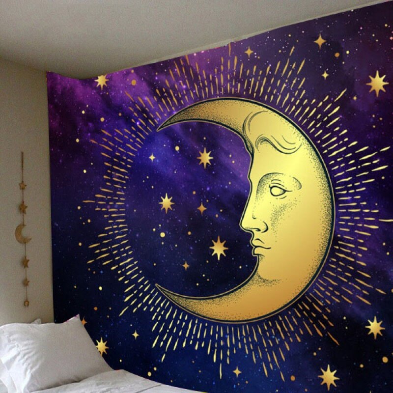 Bohemian Wall Hanging Sun Moon Tapestry