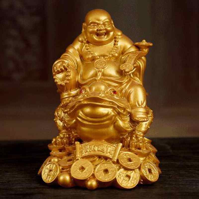 Feng Shui Laughing Buddha On Money Frog