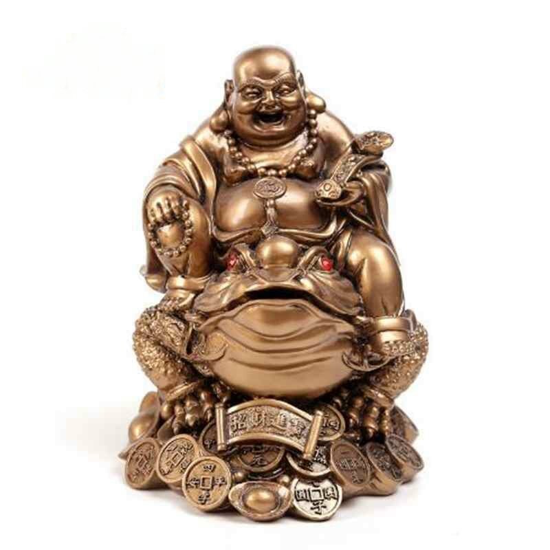 Feng Shui Laughing Buddha On Money Frog