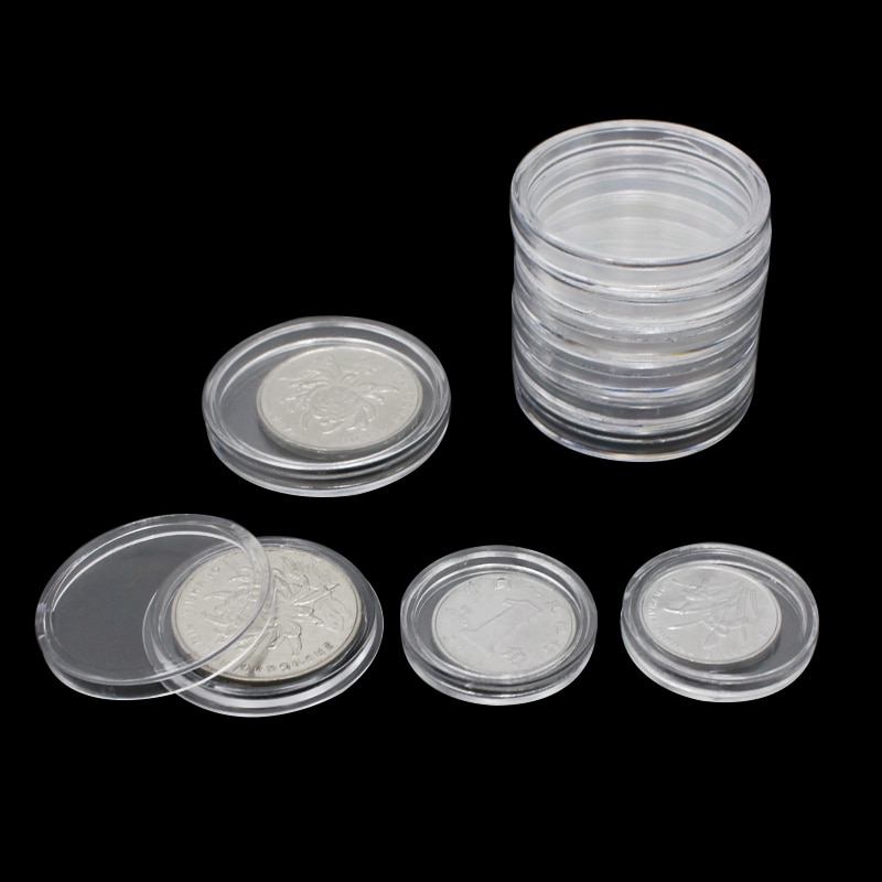 Plastic Coin Holders Individual Containers (10 pcs)