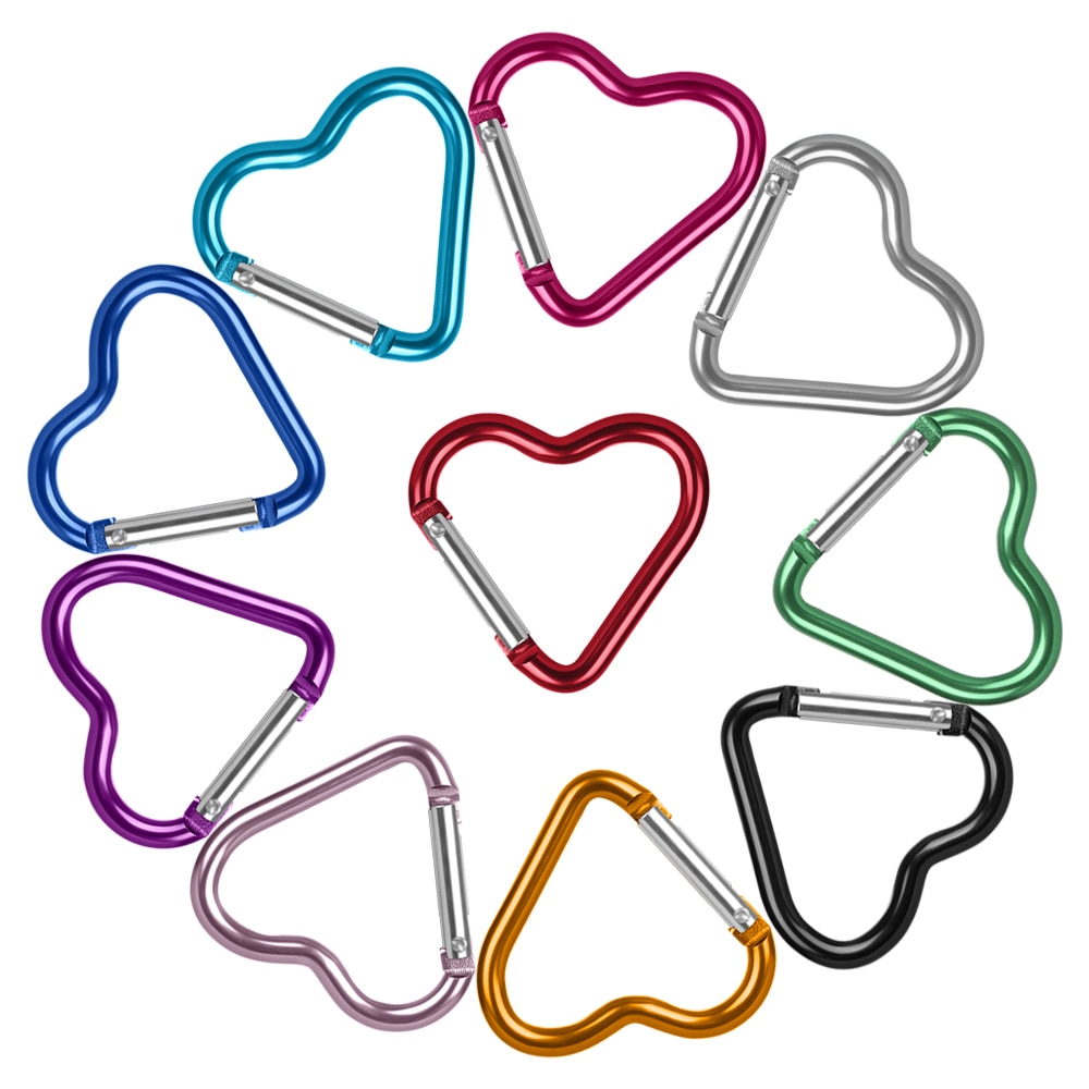 Heart Carabiners Keychain Hook Clips (3Pcs)