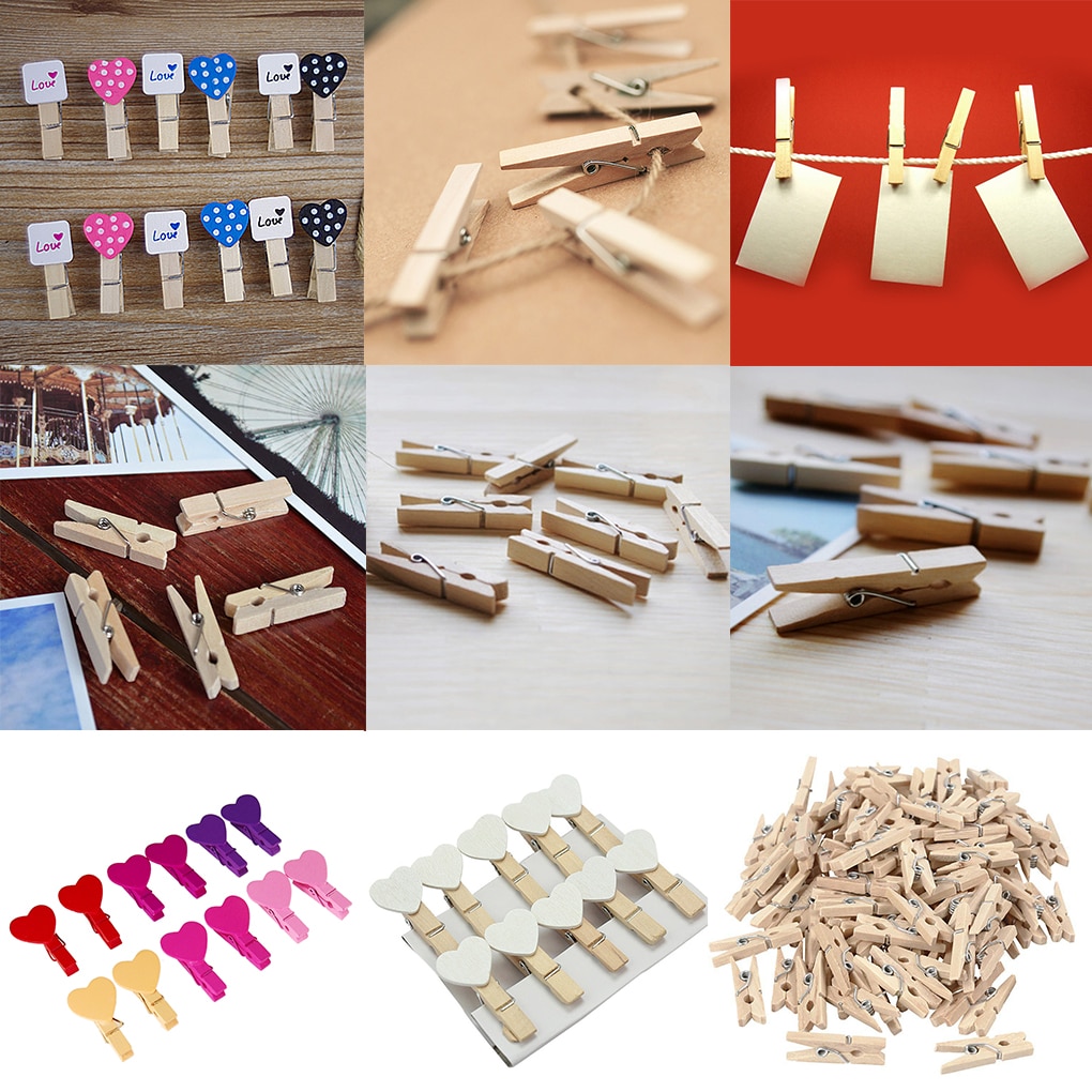 Wood Clothes Clips Arts and Craft Clamps