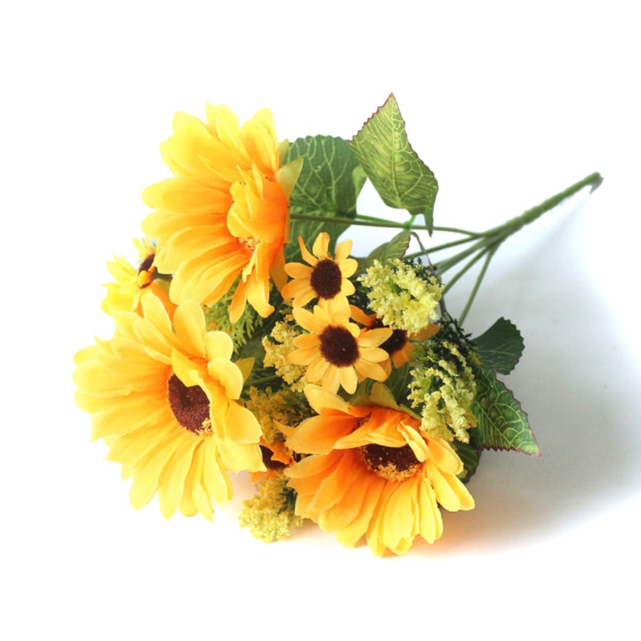 Fake Sunflower Bouquet Artificial Decor