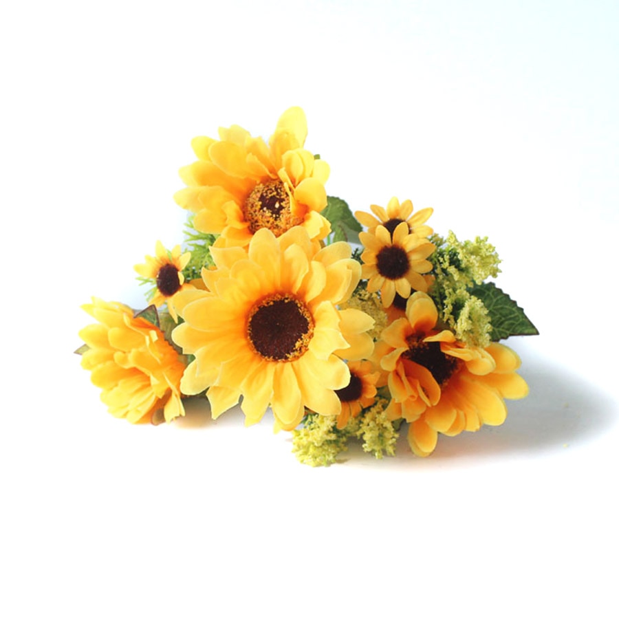 Fake Sunflower Bouquet Artificial Decor