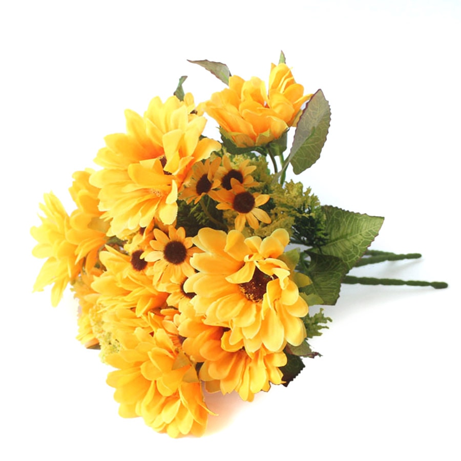 Fake Sunflower Bouquet Artificial Decor