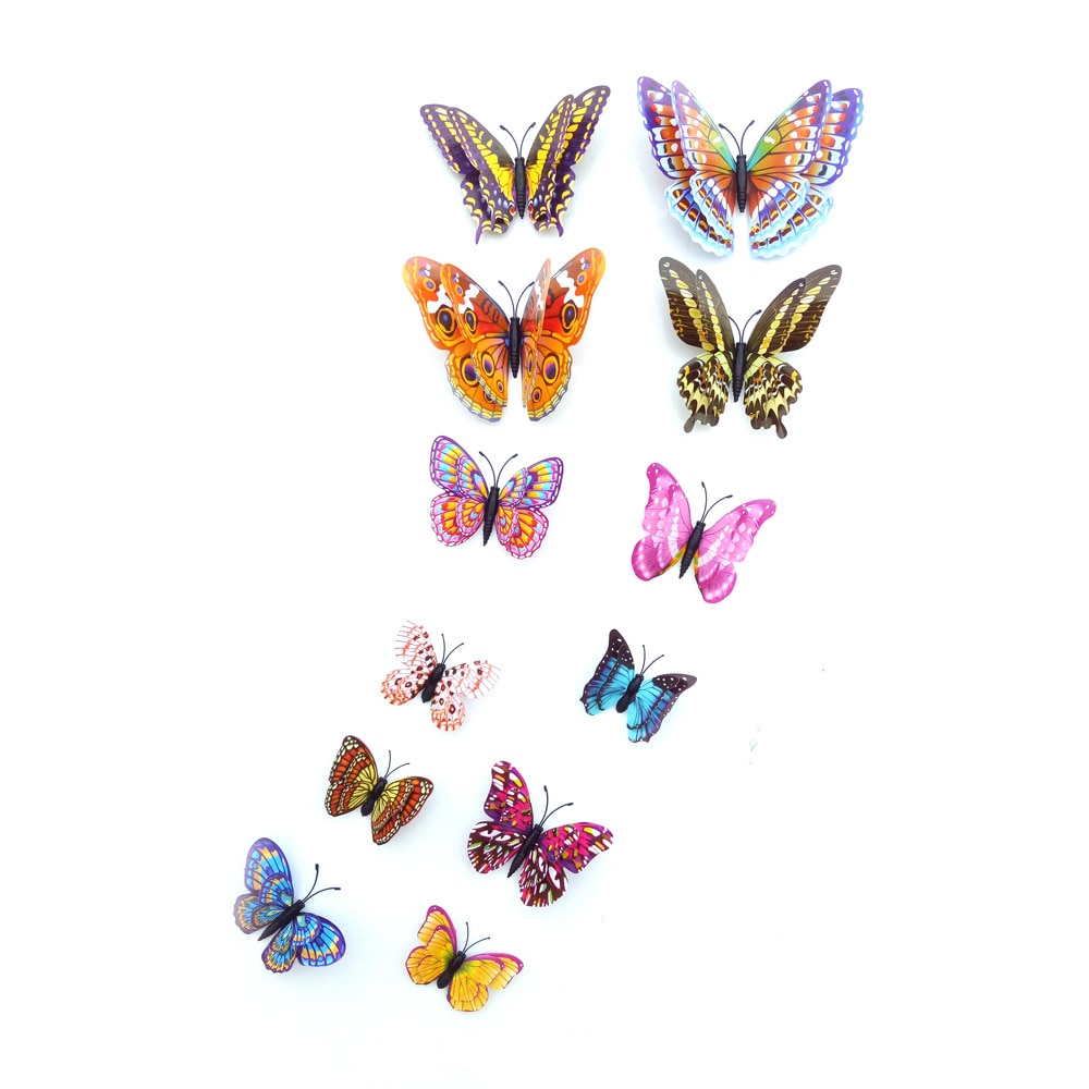 3D Butterfly Wall Decals (12pcs)