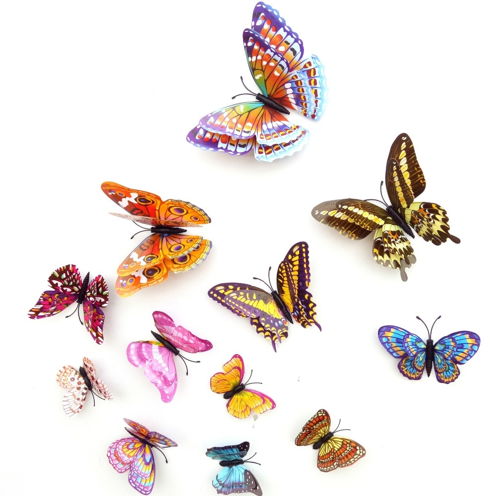 3D Butterfly Wall Decals (12pcs)