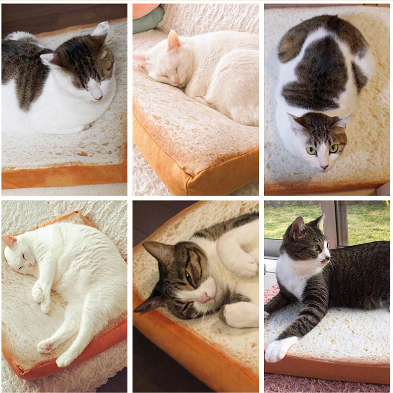 Bread Cat Bed Soft Pet Cushion