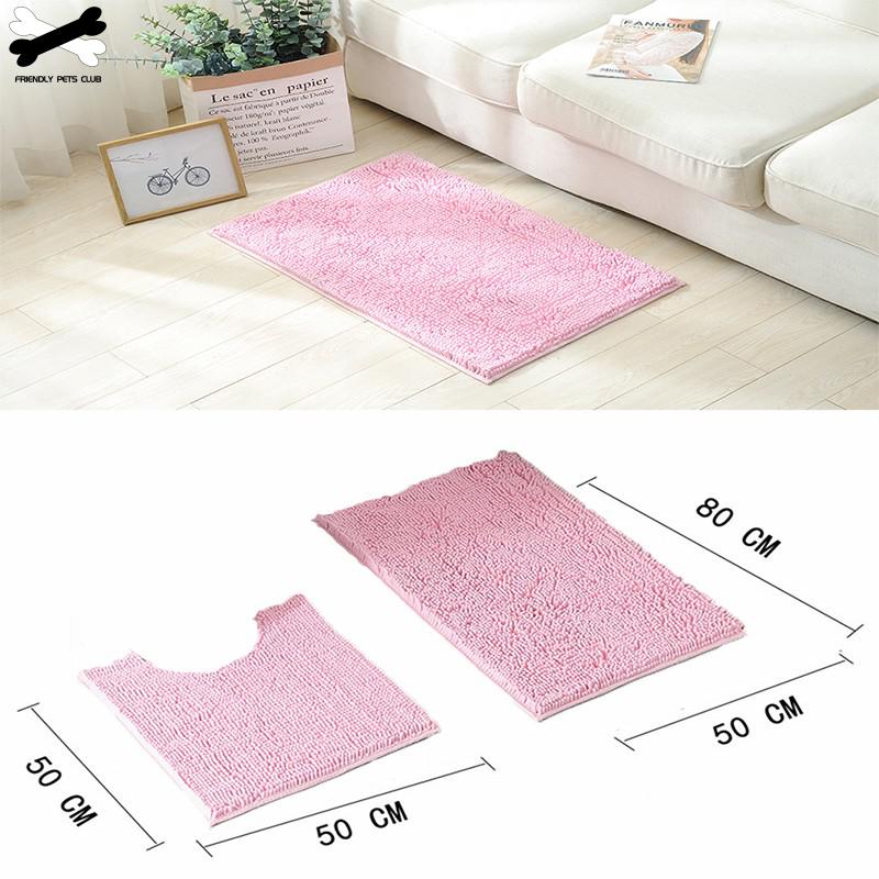 Soft Absorbent Toilet Carpet Set (2 Pcs)