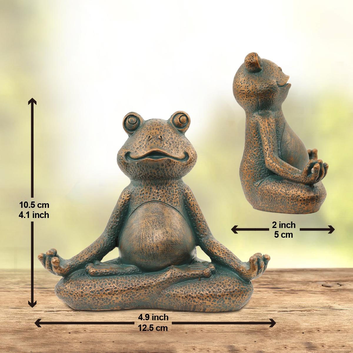 Yoga Frog Statue Resin Garden Decor