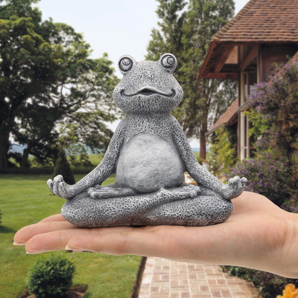 Yoga Frog Statue Resin Garden Decor