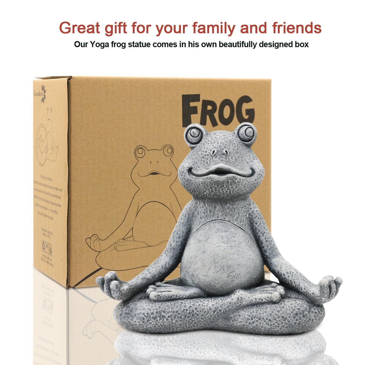 Yoga Frog Statue Resin Garden Decor