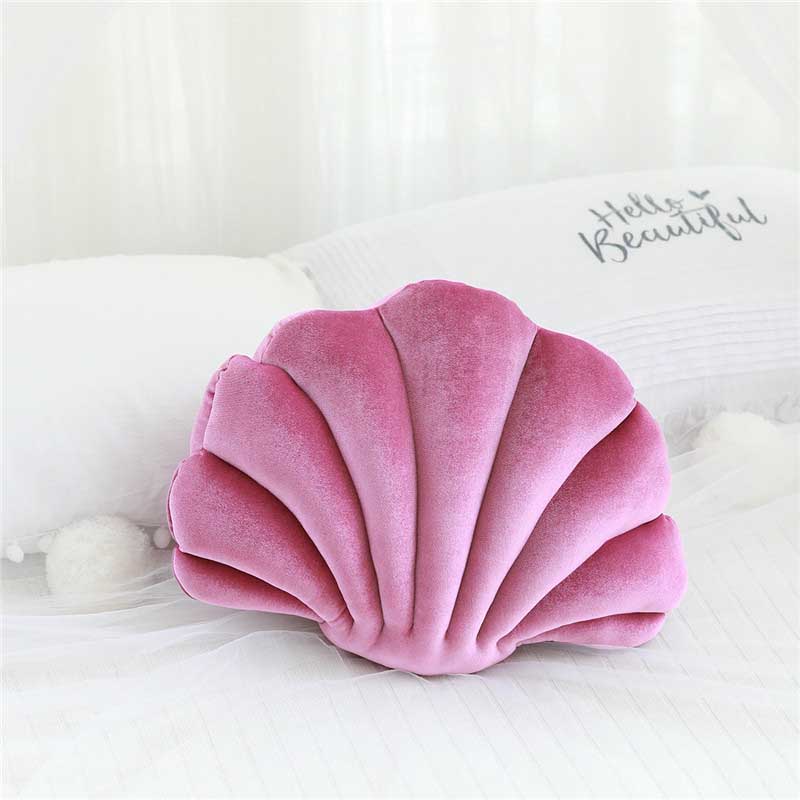 Shell Pillow Velvet Seat Cushion