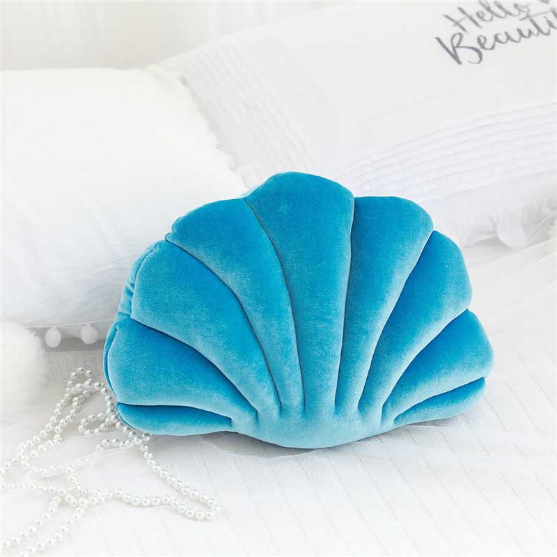 Shell Pillow Velvet Seat Cushion