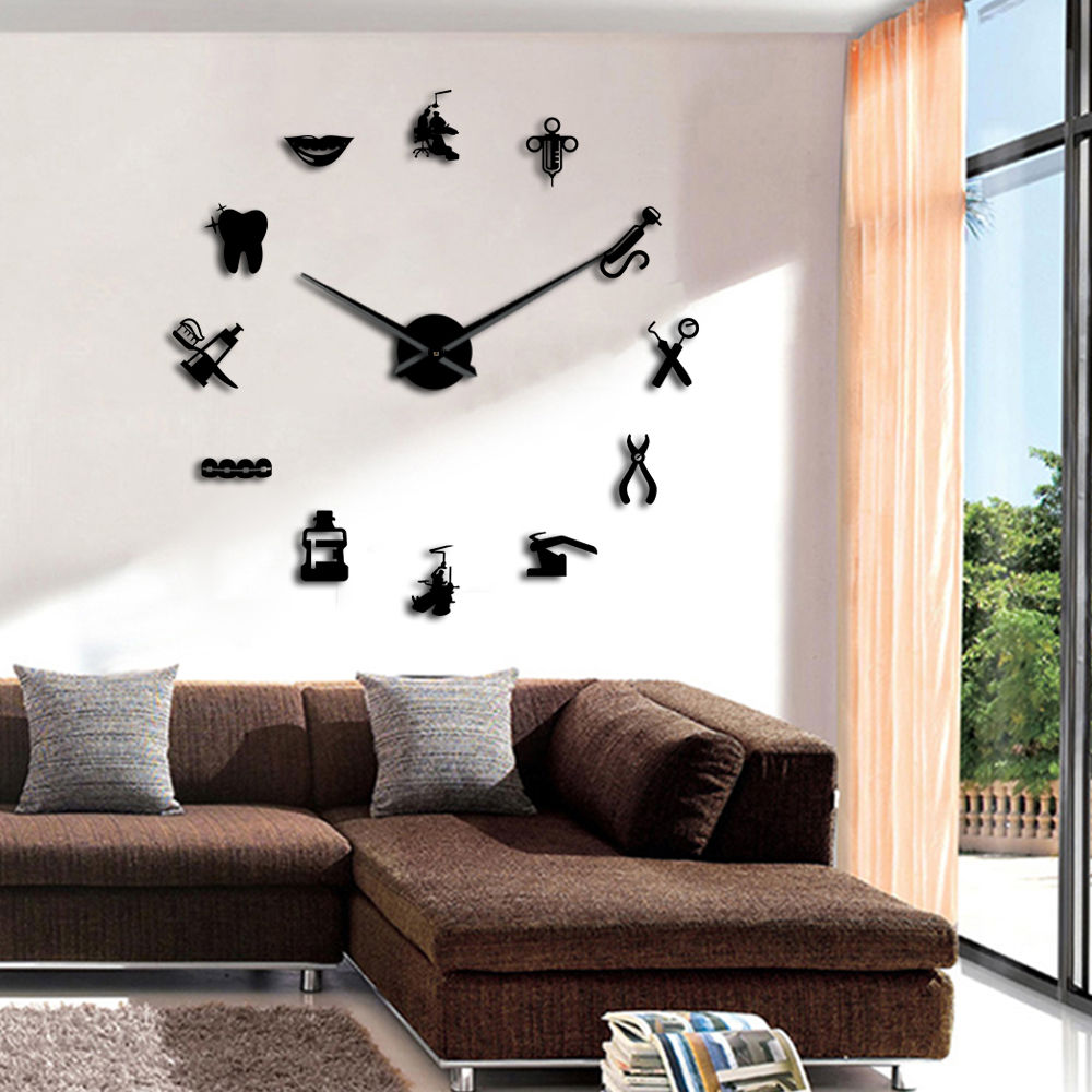 Dentist Clock Frameless Wall Clock