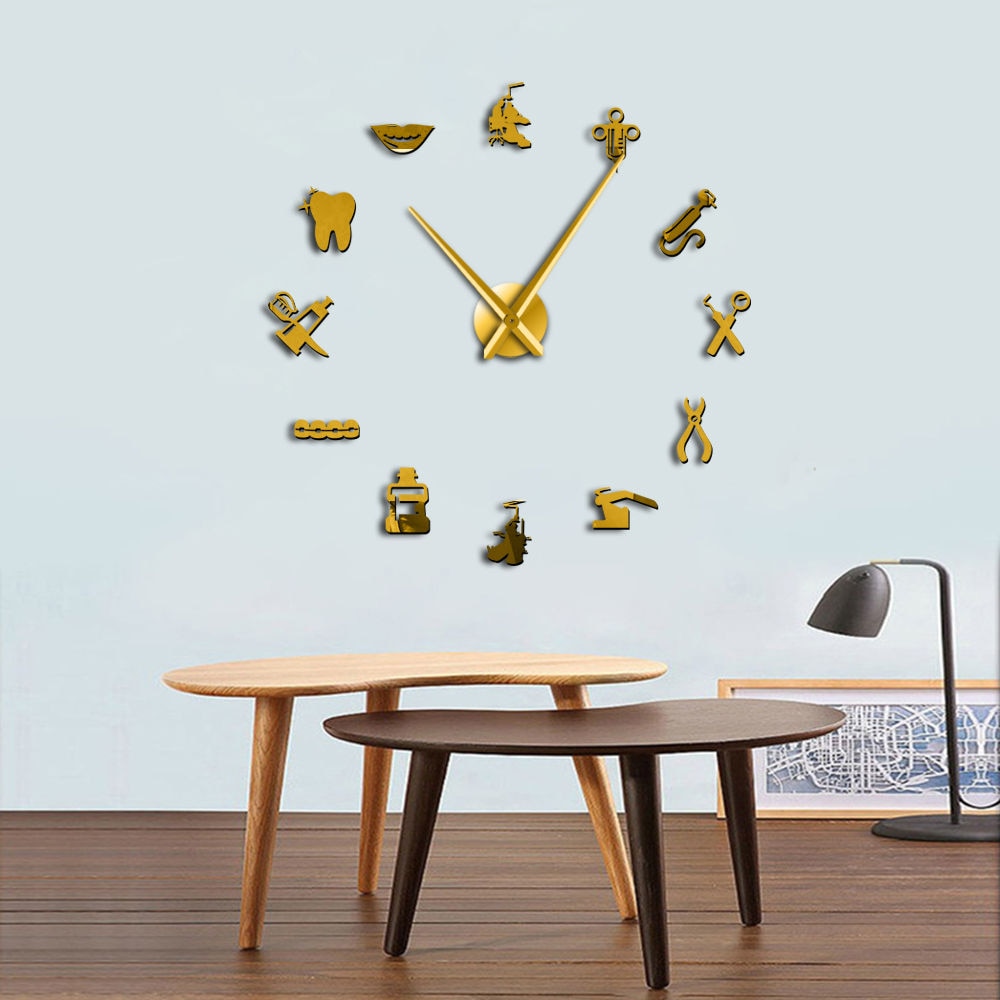 Dentist Clock Frameless Wall Clock