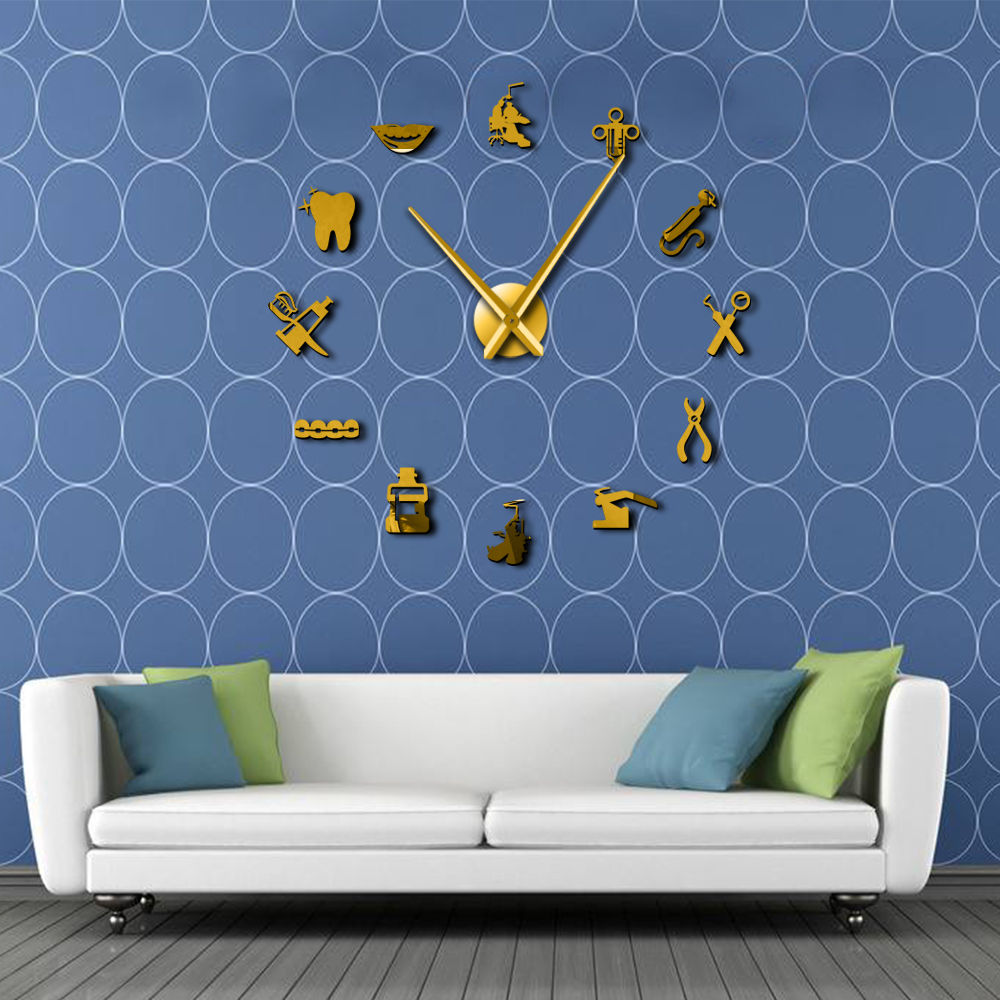 Dentist Clock Frameless Wall Clock