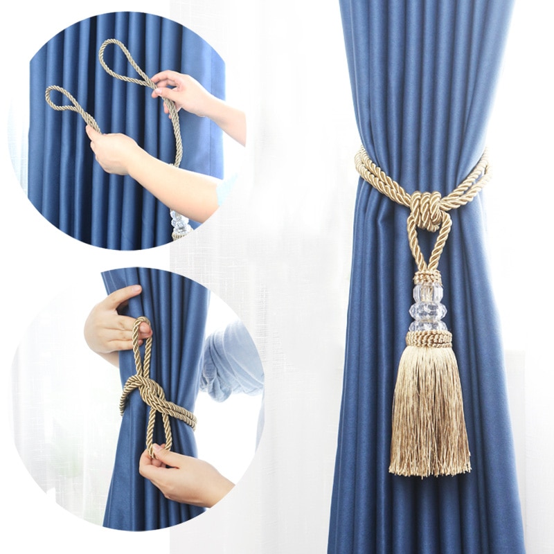 Rope Curtain Tie Backs with Tassel