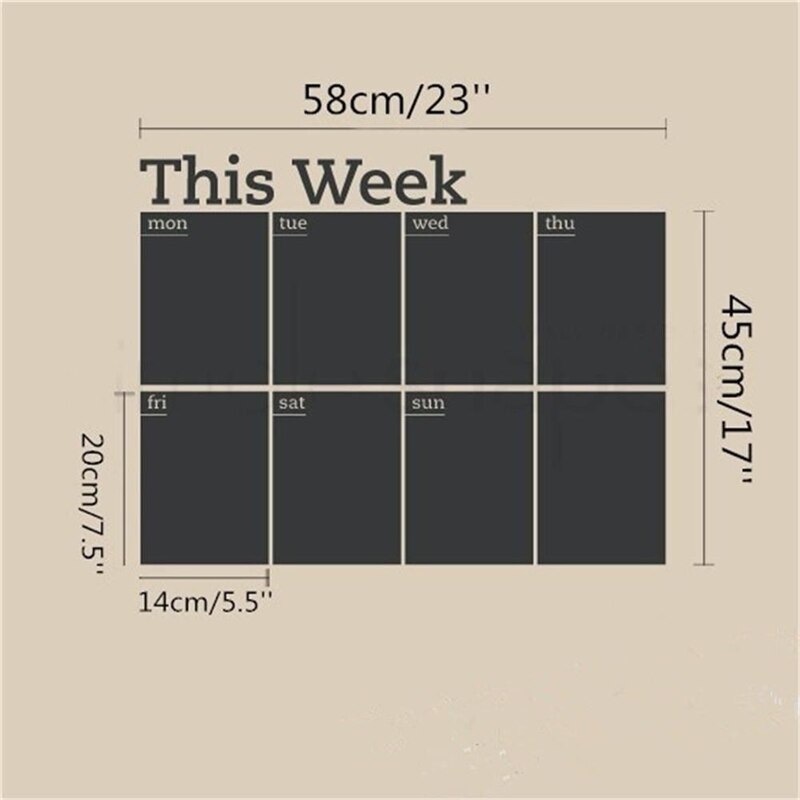 Vinyl Weekly Wall Planner Sticker