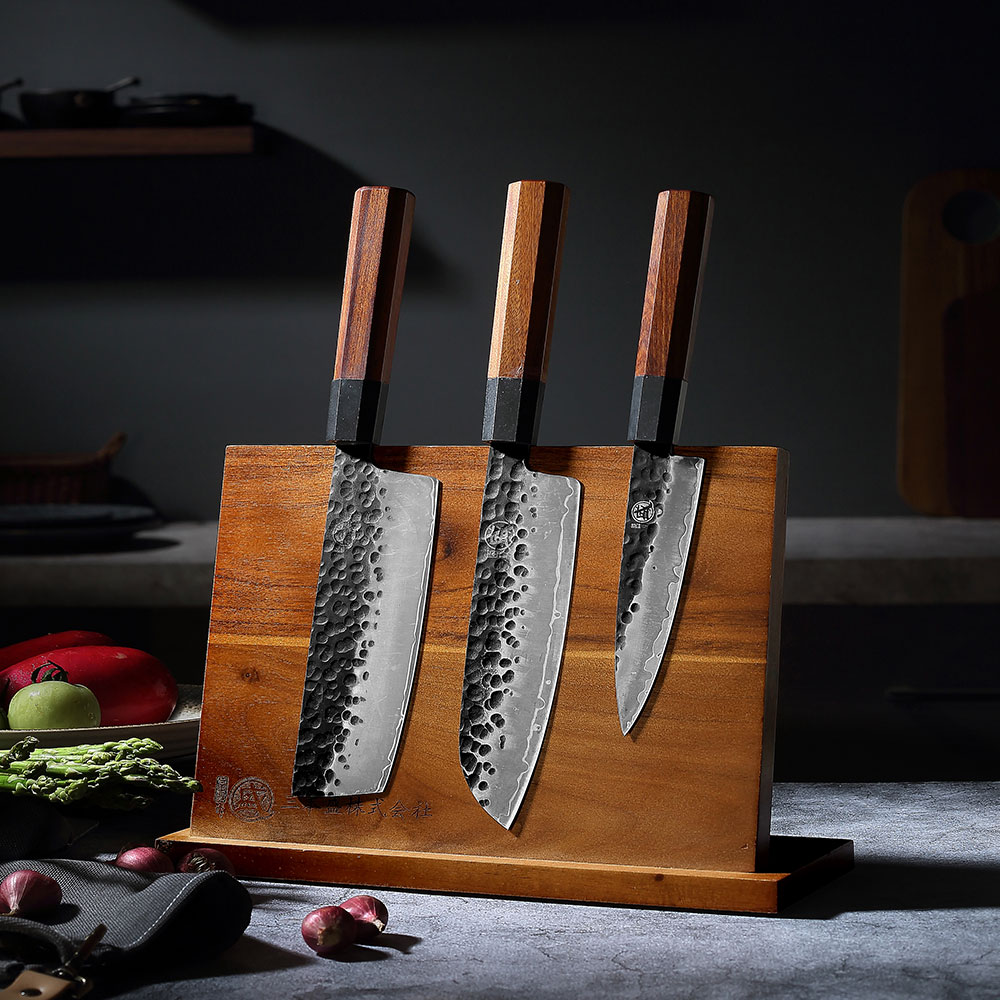 Magnetic Knife Stand Wooden Knife Holder