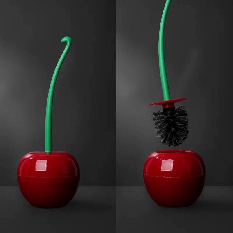 Cherry Toilet Brush with Holder