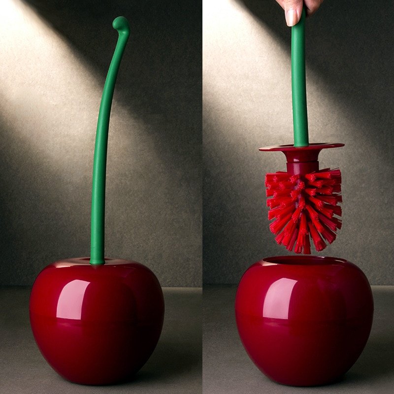 Cherry Toilet Brush with Holder