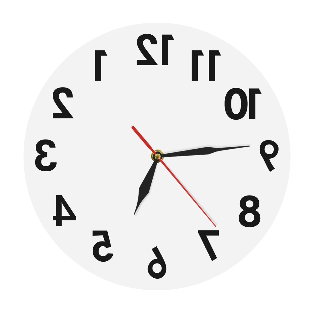 Reverse Clock Backward-Moving Wall Clock