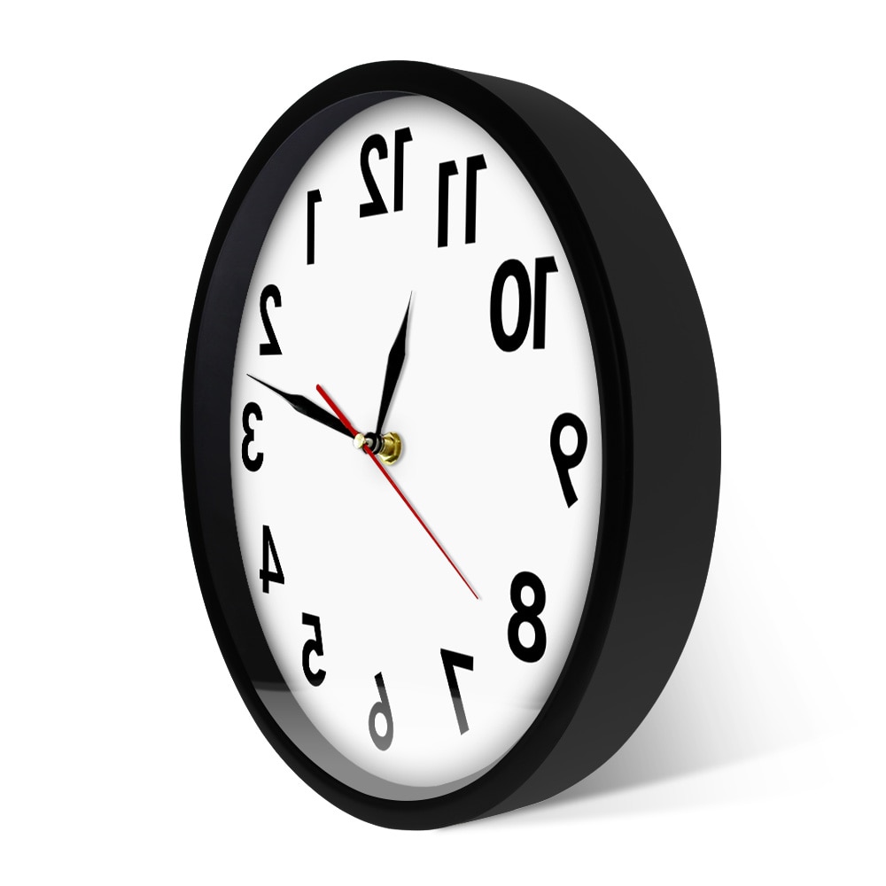 Reverse Clock Backward-Moving Wall Clock